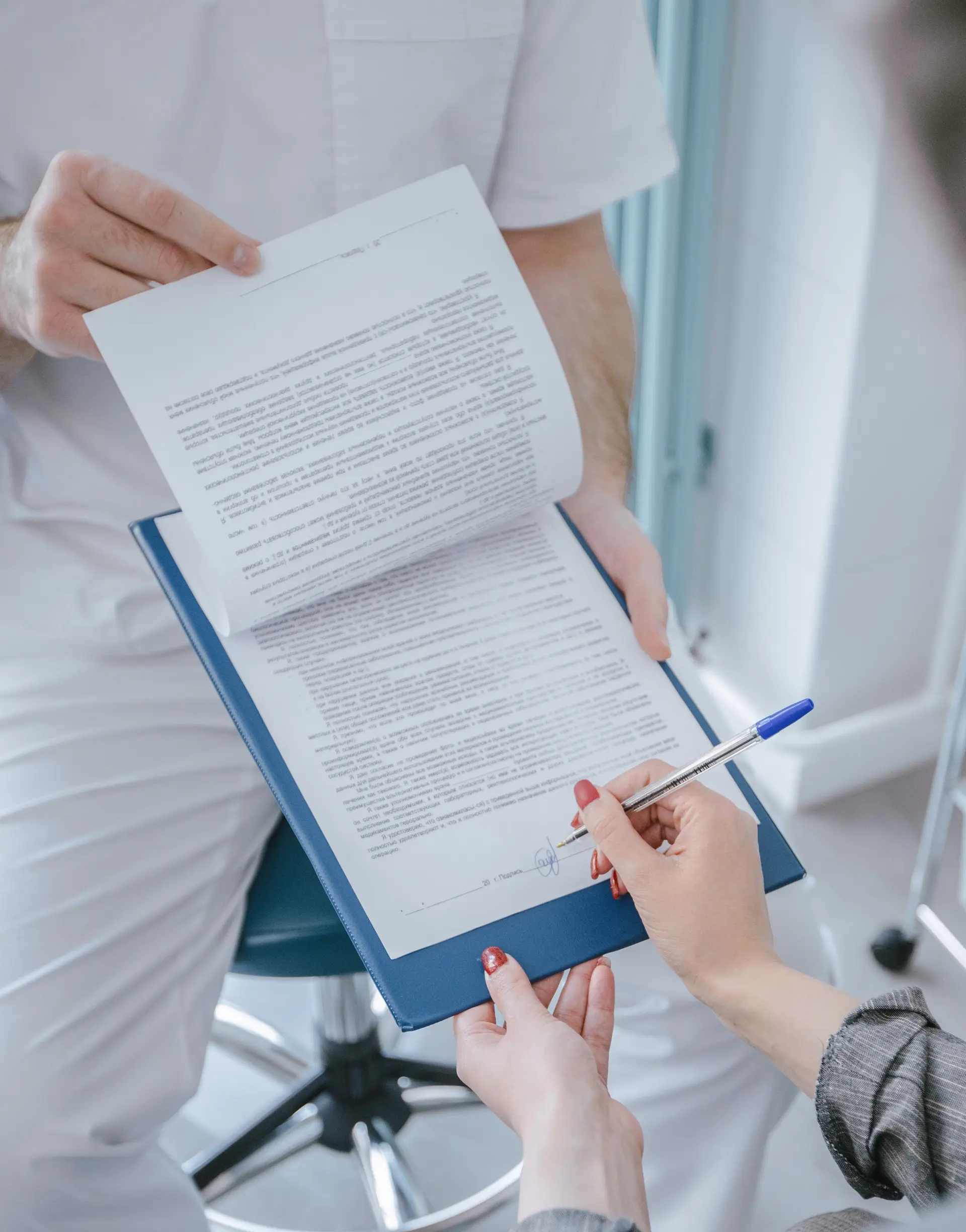 Doctor holding clipboard